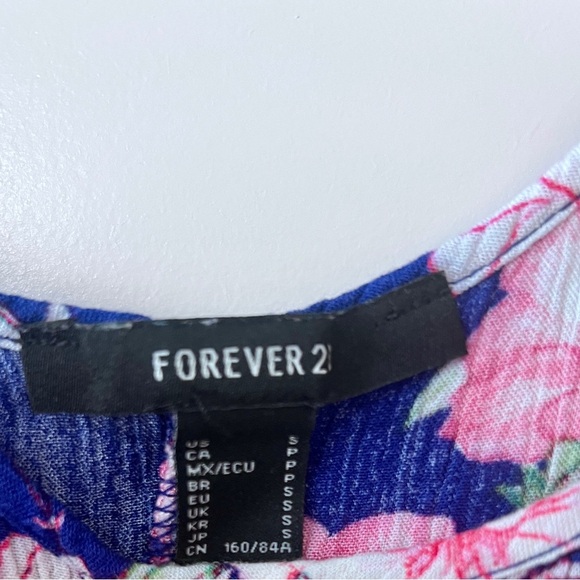 Forever 21 Floral Blue and Pink Dress - Picture 6 of 6
